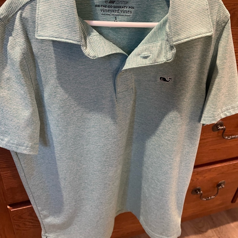 Vineyard Vines Men's Heathered Seafoam Polo
